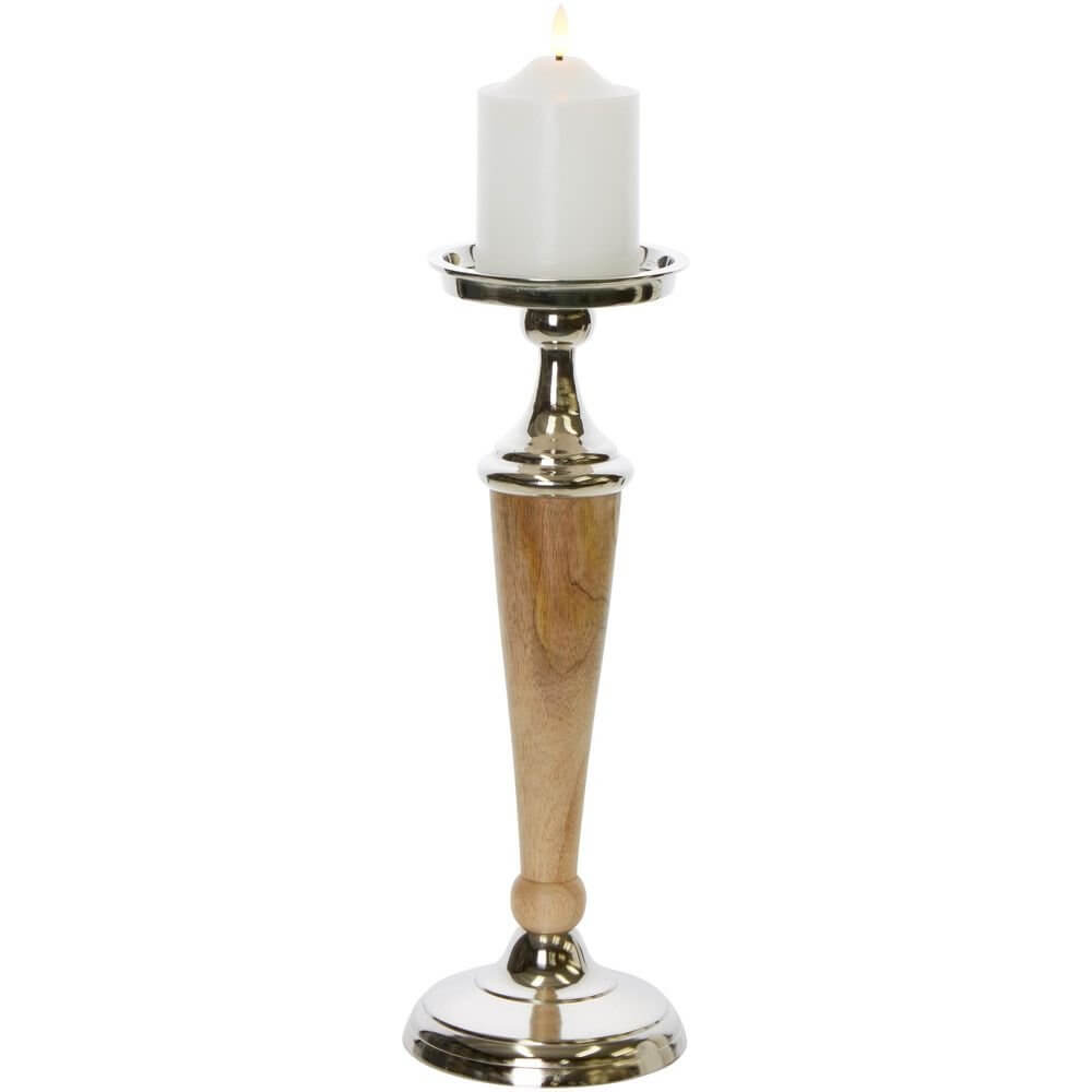Atlas Aluminium Wooden Candle Stick Holder Luxury Co