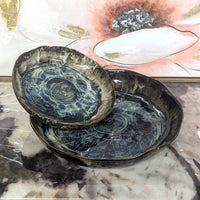 Belia Stoneware Platter Large Brown Platter Distinctive Finish