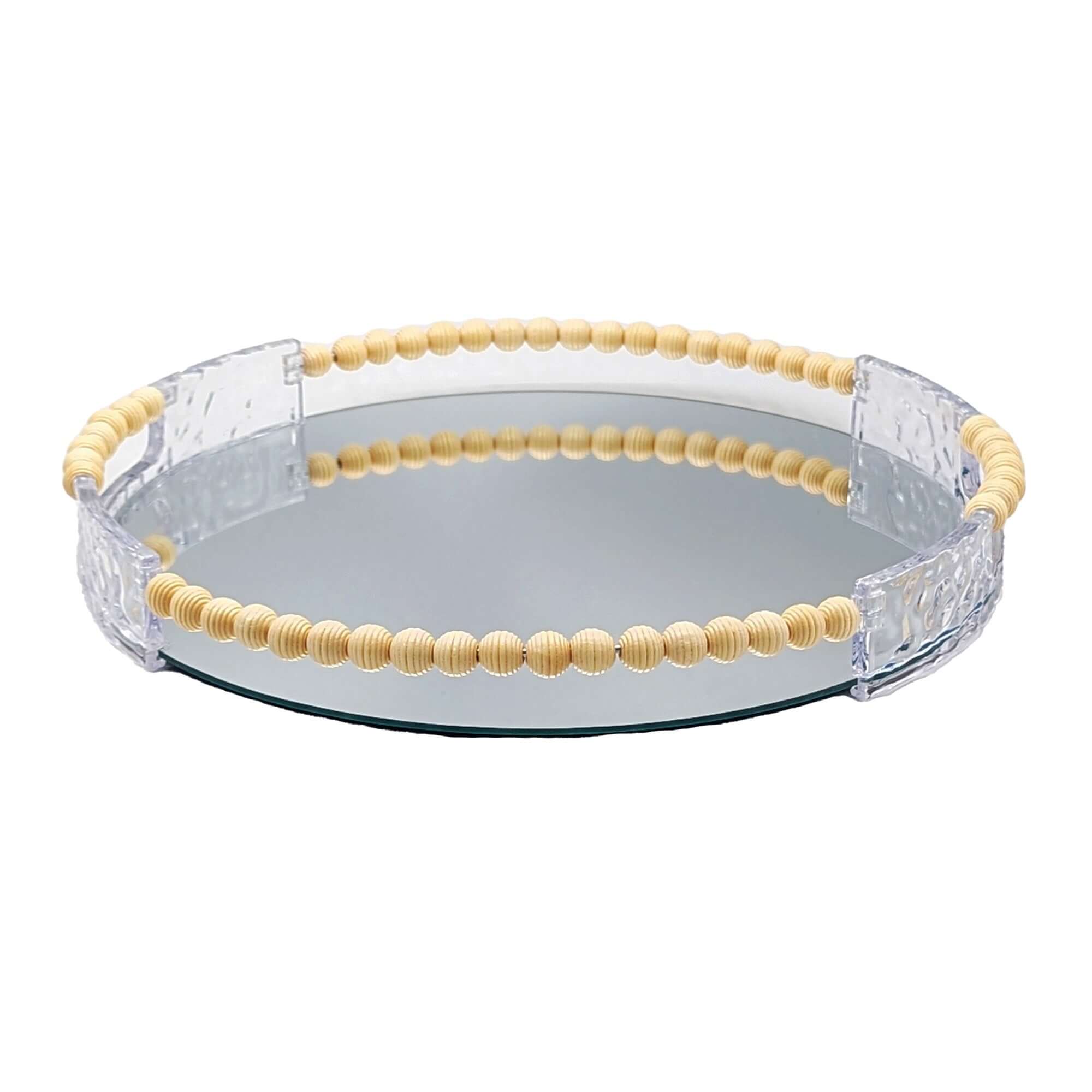Elegant Round Vanity Mirror Tray Set - Pack of 2 Luxury Co