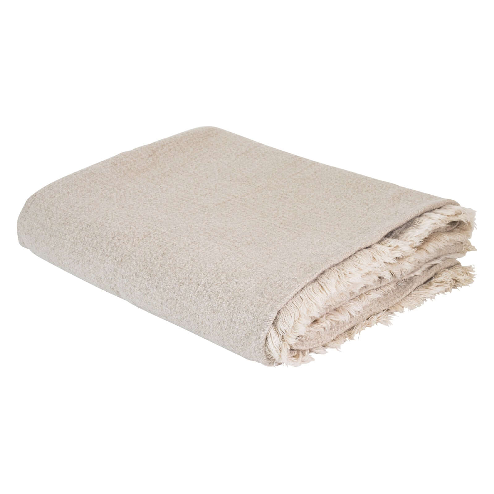 Elora Natural Linen Throw - French Flax Luxury Co