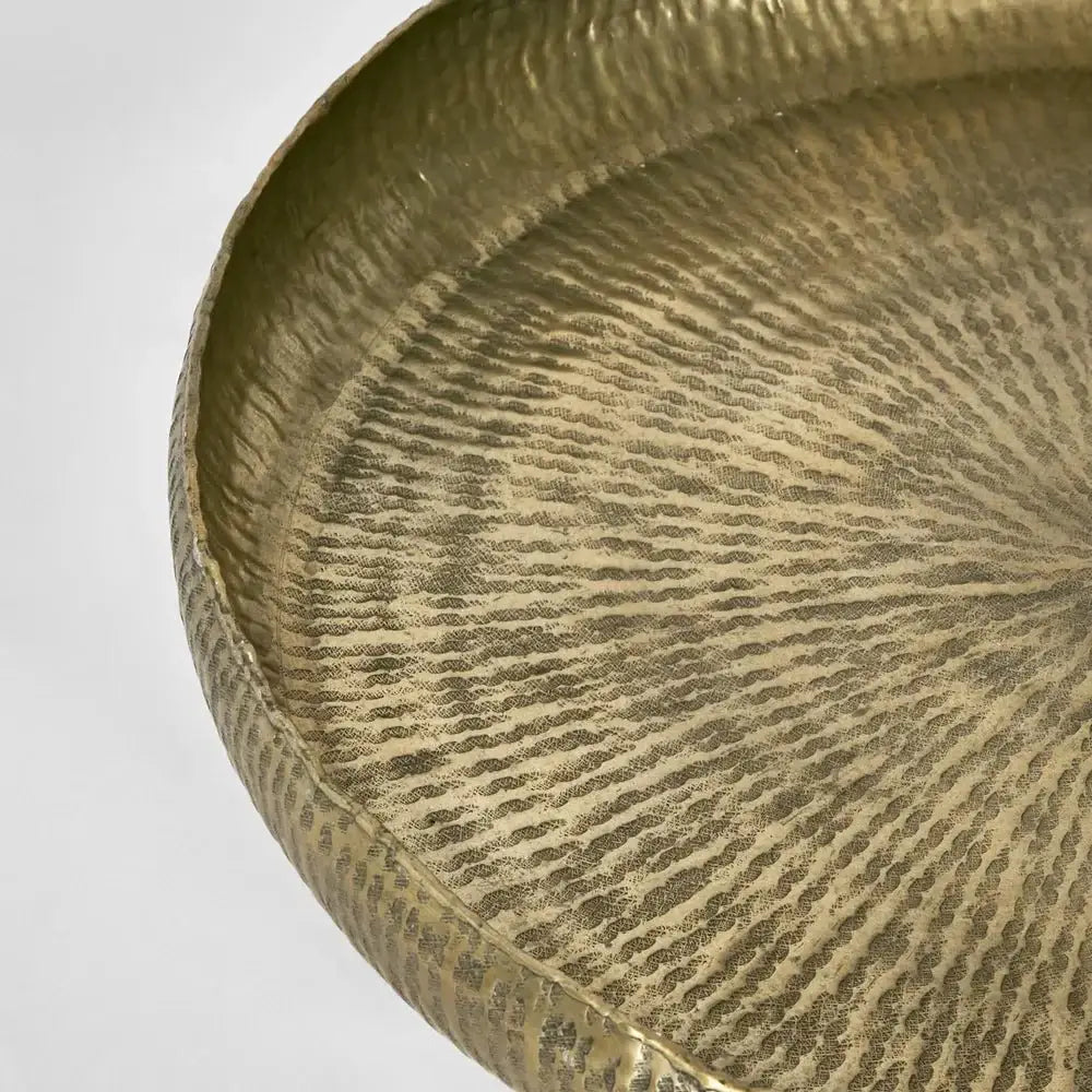 Felix Antique Gold Hammered Aluminium Tray 53cm Luxury Co