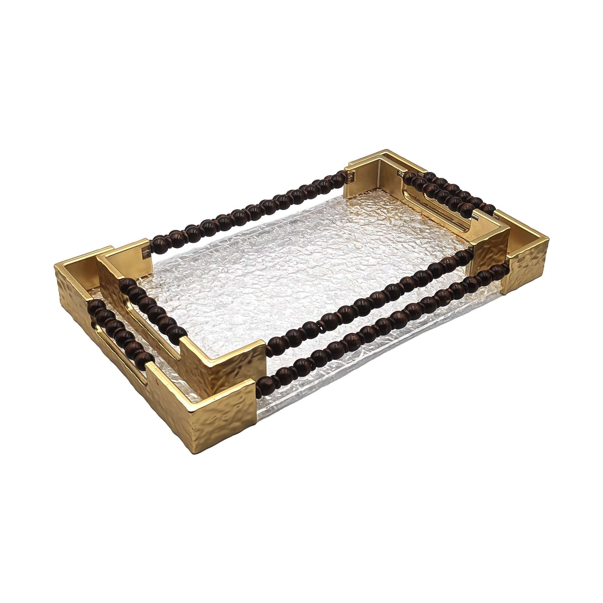 Gold Serving Tray with Handles Luxury Co