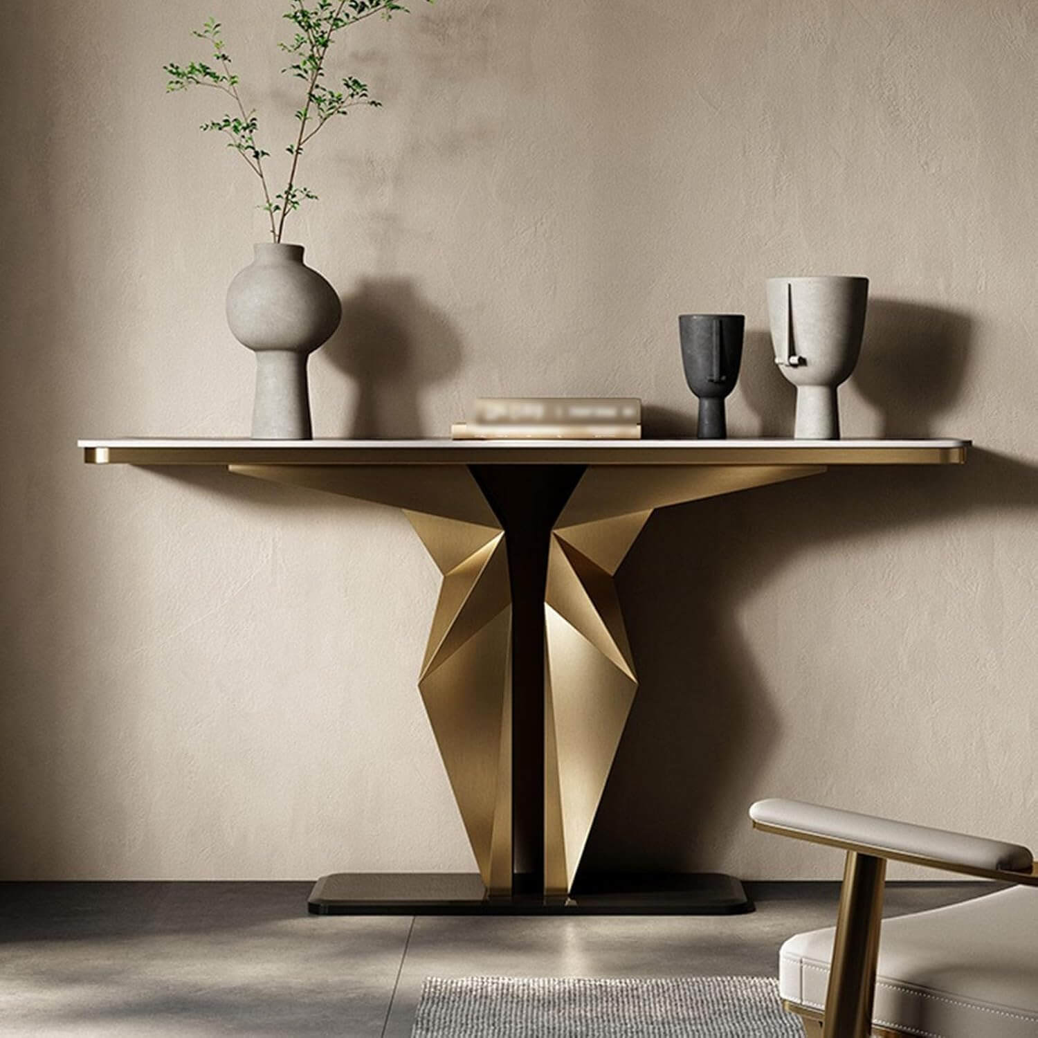 Modern Console Table for Entryways and Hallways – A Refined Blend of Style and Functionality. Transform your living space with the exquisite Hallway Modern Console Table, a masterpiece of contemporary design. Perfectly suited for entryways, hallways, or l
