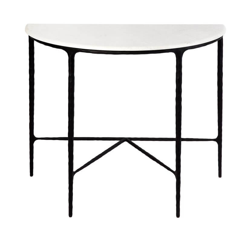 Heston Marble Demilune Half Moon Console Table Luxury Co