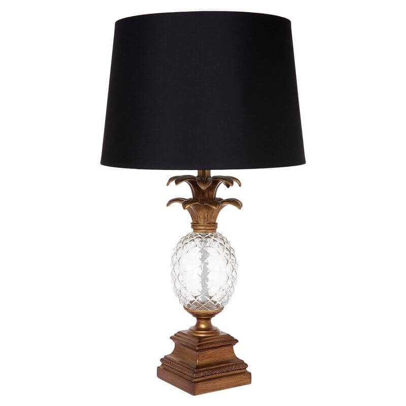 Langley Antique Table Lamp Modern Gold/Black 66cm Luxury Co