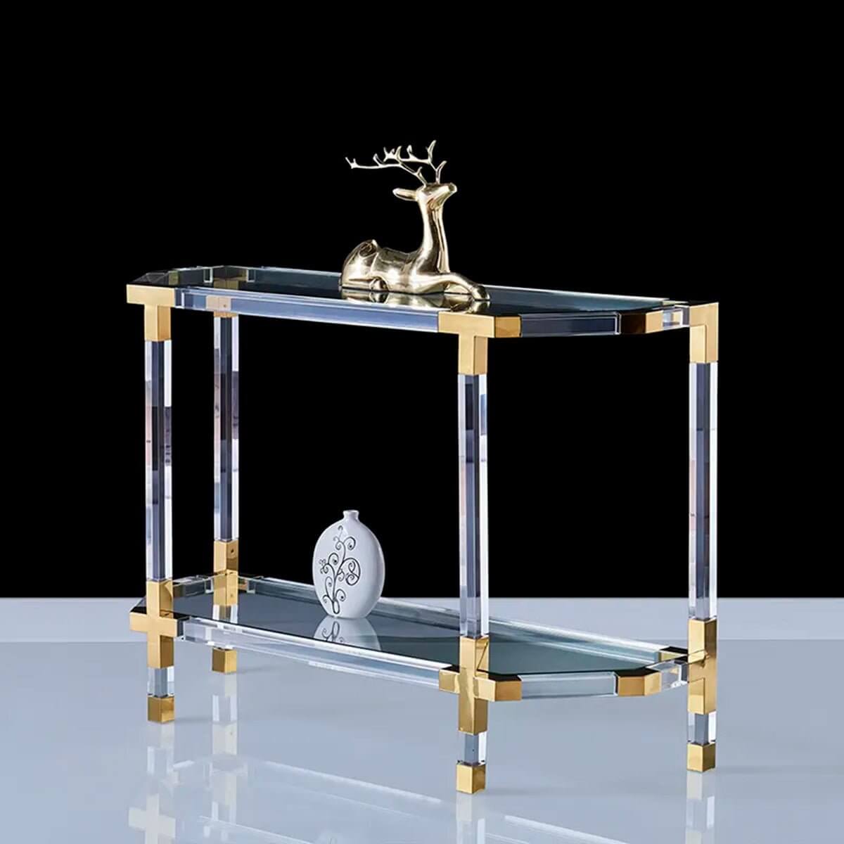 Luxury Lucite Acrylic Console Table Glass Top Luxury Co