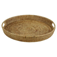 Oval Rattan Tray Mandalay Handwoven Tray Natural Finish