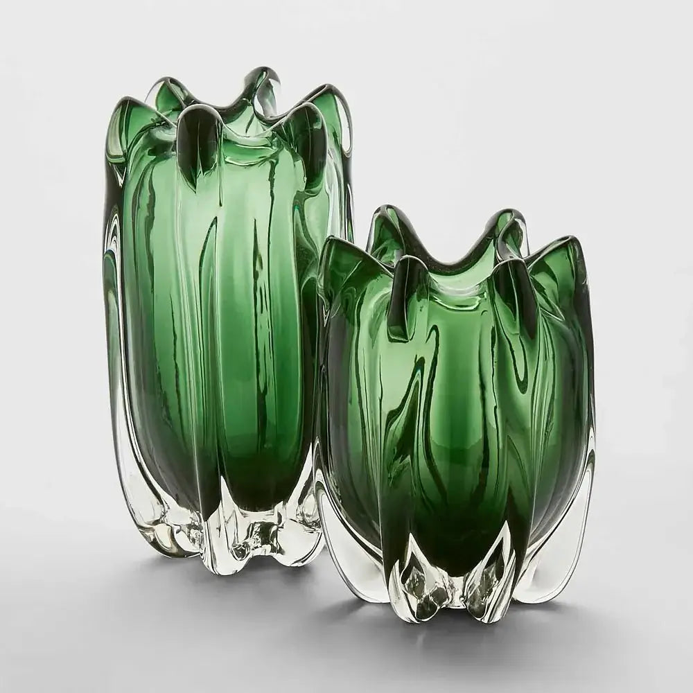 Noria Small Green Glass Vase Luxury Co