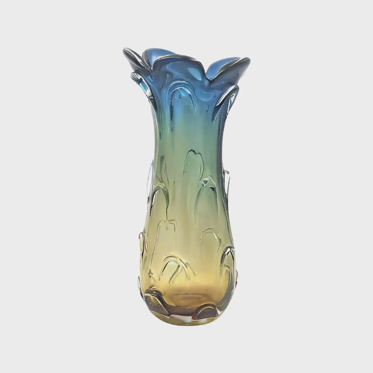 Handcrafted Blown Glass Tall Flower Vase Luxury Co