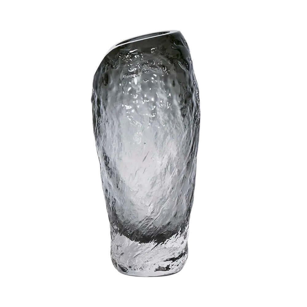 Rook Art Deco Smoke Glass Vase Luxury Co