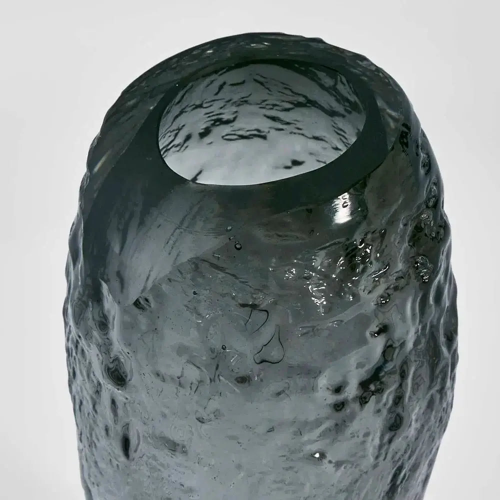 Rook Art Deco Smoke Glass Vase Luxury Co