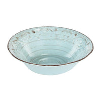 Serving Bowl Aqua Round Rustic Charm Serving Bowl Aqua