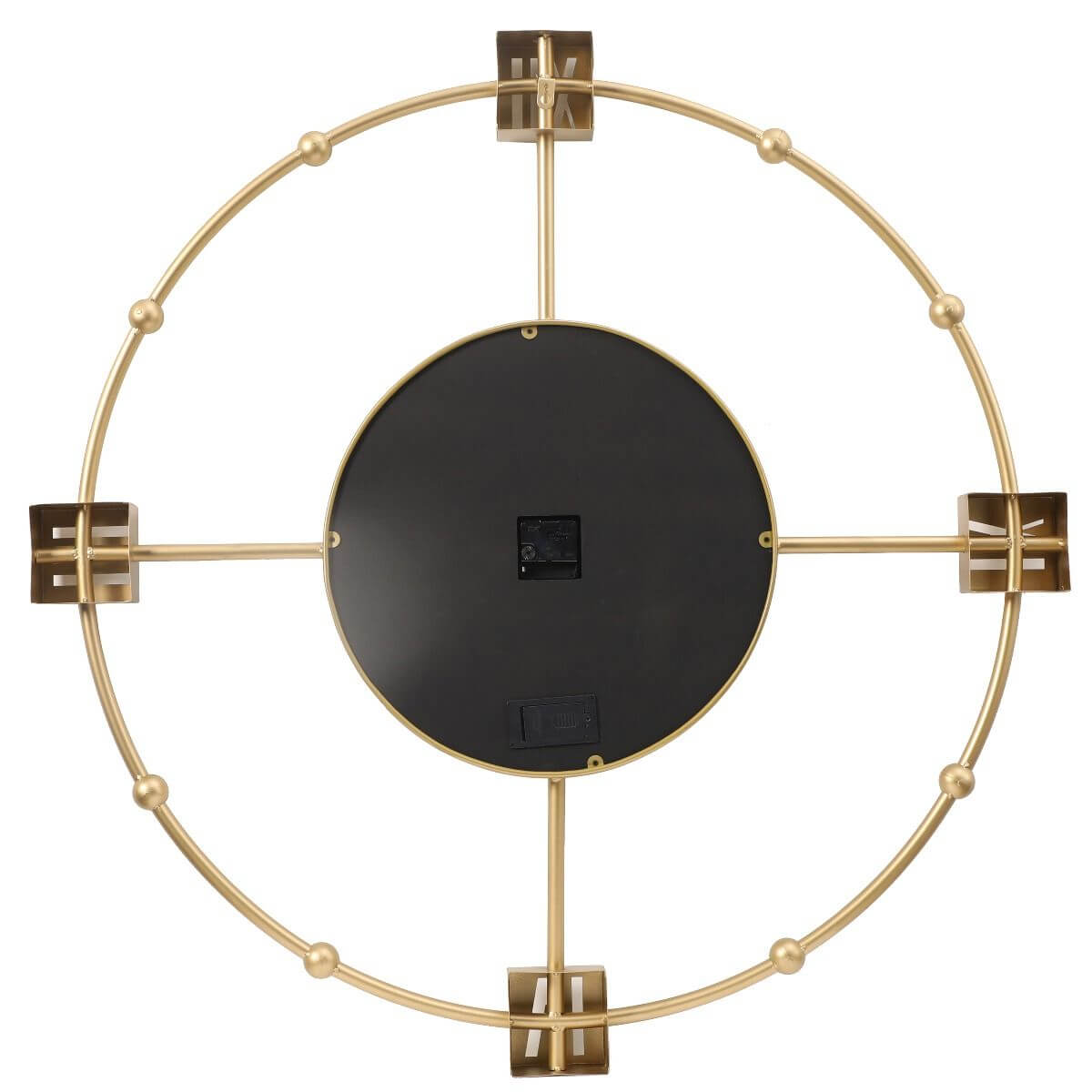Round Tiffany Industrial Wall Clock in Gold, 98cmElevate your space with this 98cm gold clock, featuring gears & Roman numerals. Perfect for chic, modern homes.
