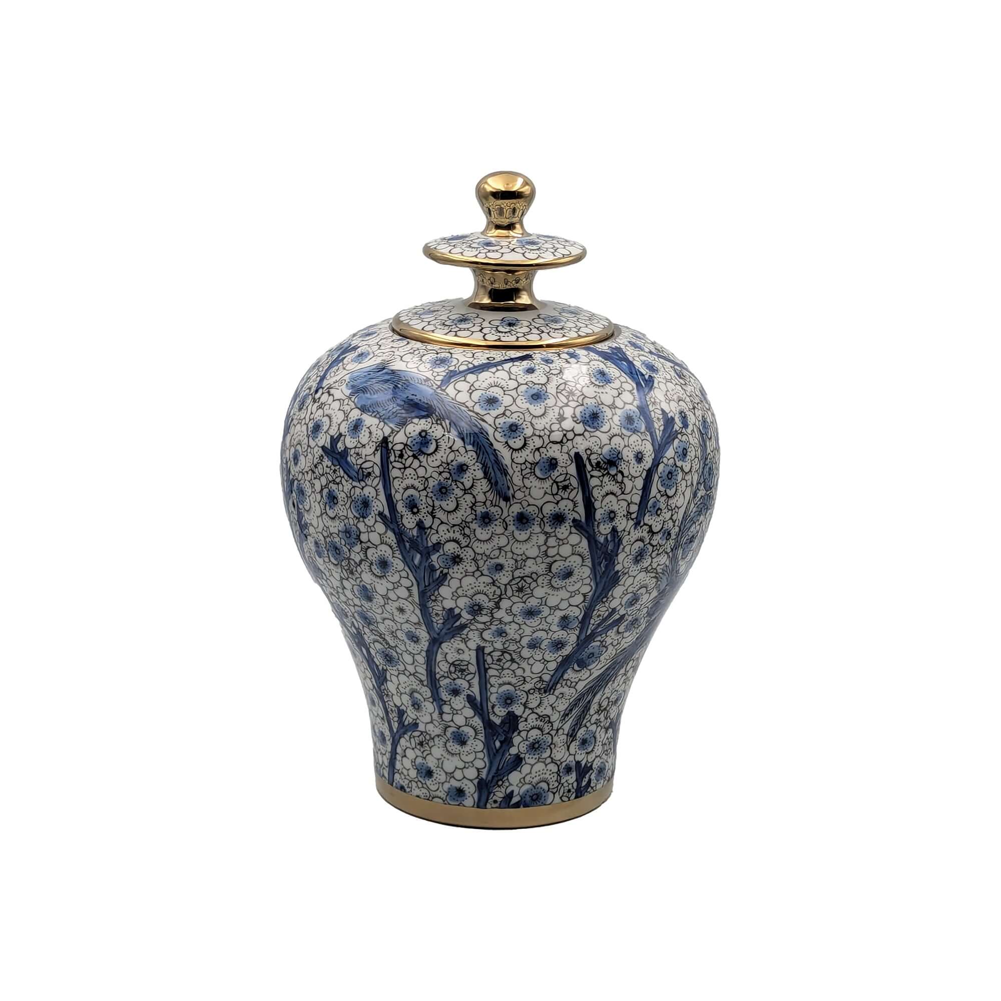 Vintage Blue Bird Ginger Jar Luxury Co