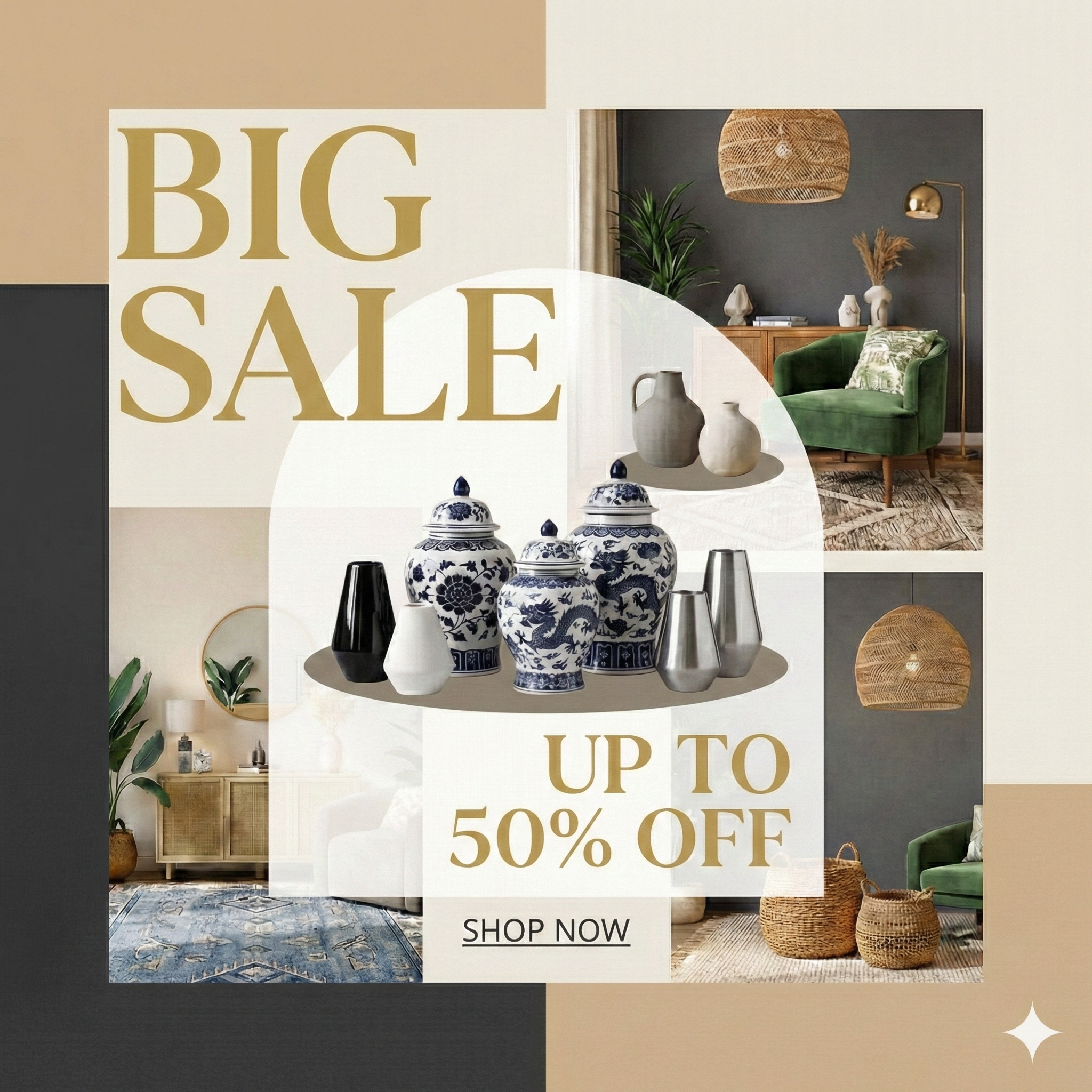 Experience the Luxury & Co Home Décor Sale, where elegance meets exceptional craftsmanship. Redefine your living spaces with high-quality furniture and stylish accessories that exude sophistication and timeless charm. Discover a curated collection of mode