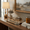 Acrylic Checkerboard Serving Tray Set