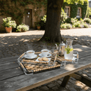 Acrylic Checkerboard Serving Tray Set