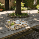 Acrylic Checkerboard Serving Tray Set