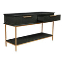 Aimee Black Fluted Console Table 140cm