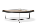 Alora Modern Black Oak Round Coffee Table