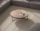 Alora Modern Black Oak Round Coffee Table