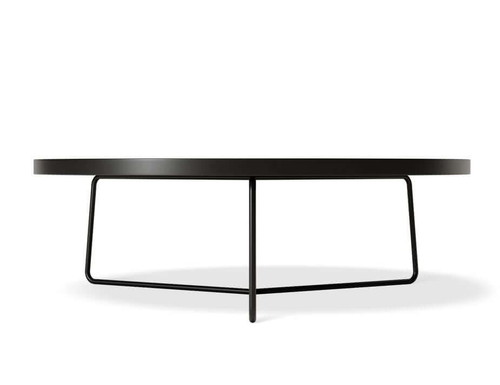 Alora Modern Black Oak Round Coffee Table