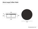 Alora Modern Black Oak Round Coffee Table