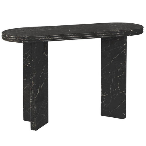 Andre Gold Inlay Marble Console Table