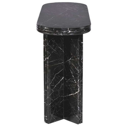 Andre Gold Inlay Marble Console Table
