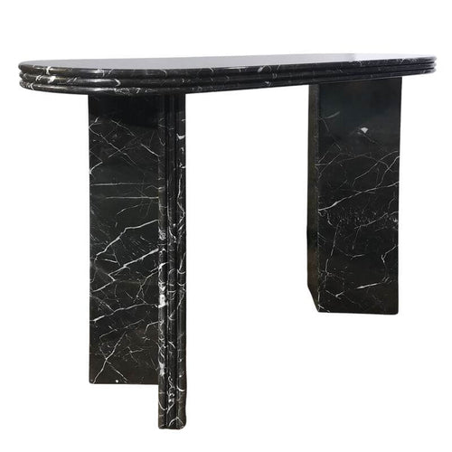 Andre Gold Inlay Marble Console Table