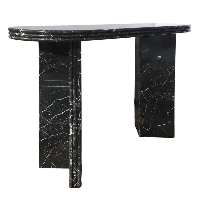 Andre Gold Inlay Marble Console Table