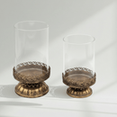 Antique Filigrana Rustic Gold Candlestick