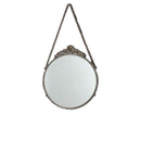 Antique Rustic Gold Round Hanging Mirror
