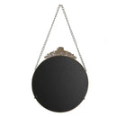Antique Rustic Gold Round Hanging Mirror