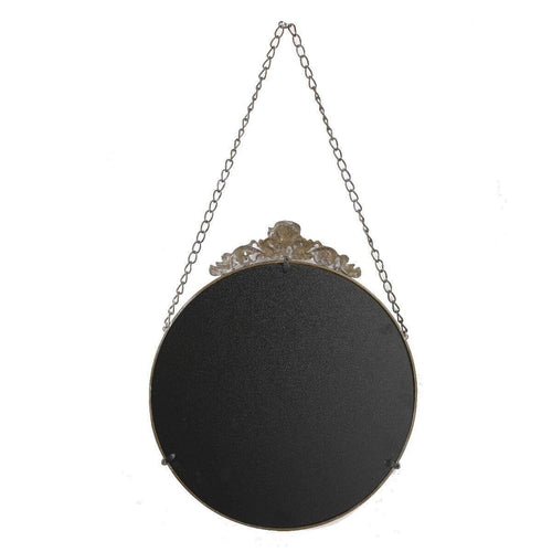 Antique Rustic Gold Round Hanging Mirror