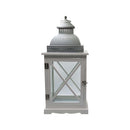 Antique White Timber Lantern Set of 2