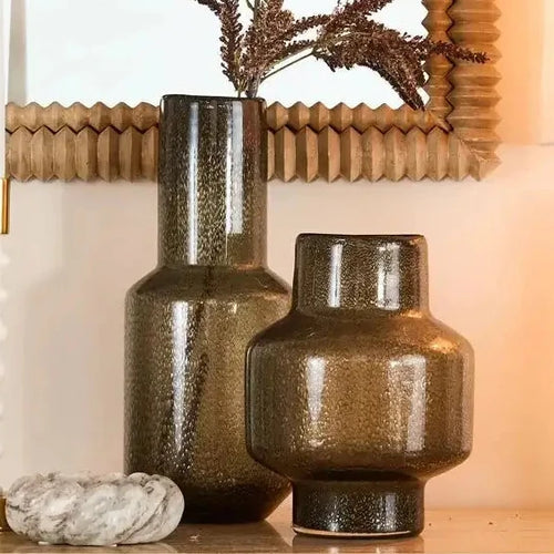 Ara Base Tall Hand Blown Glass Vase