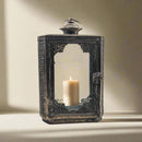 Arabesque Rustic Gold Metal Lantern