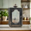 Arabesque Rustic Gold Metal Lantern