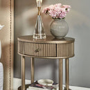 Arielle Bedside Table Art Deco Antique Gold Finish