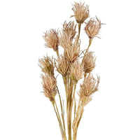 Artificial Faux Plant Decor Wheat Flower Stem Brown 75cm