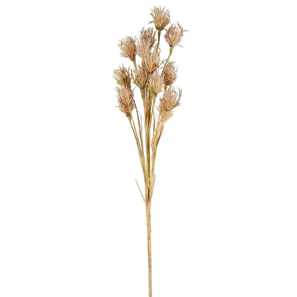 Artificial Faux Plant Decor Wheat Flower Stem Brown 75cm