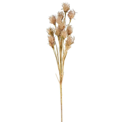 Artificial Faux Plant Decor Wheat Flower Stem Brown 75cm