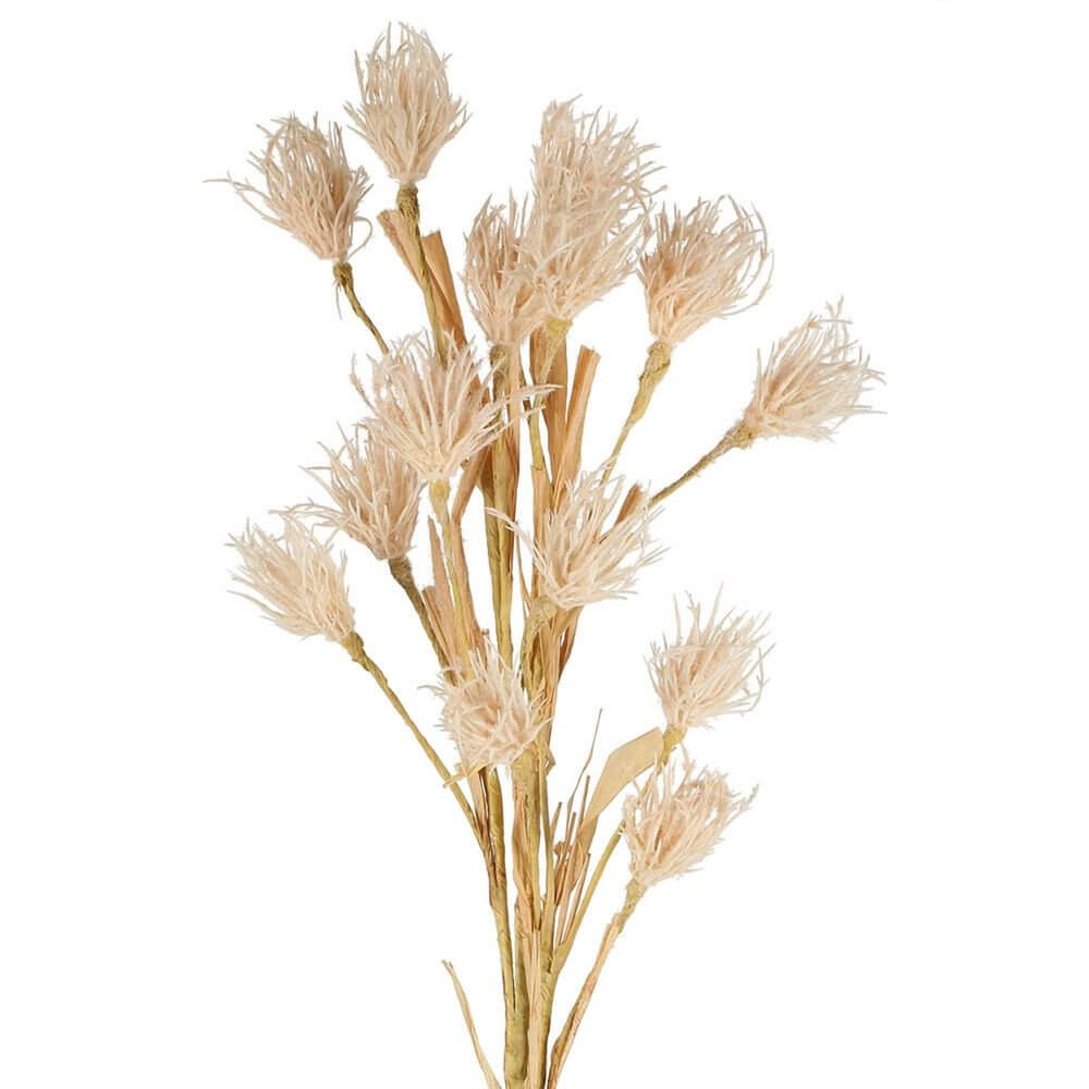 Artificial Plant Decor Wheat Flower Stem White Faux Plant Decor 75cm