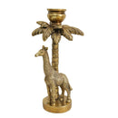 Artisanal Resin Giraffe Palm Candle Holder