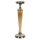 Atlas Tall Aluminium Wood Candle Stick