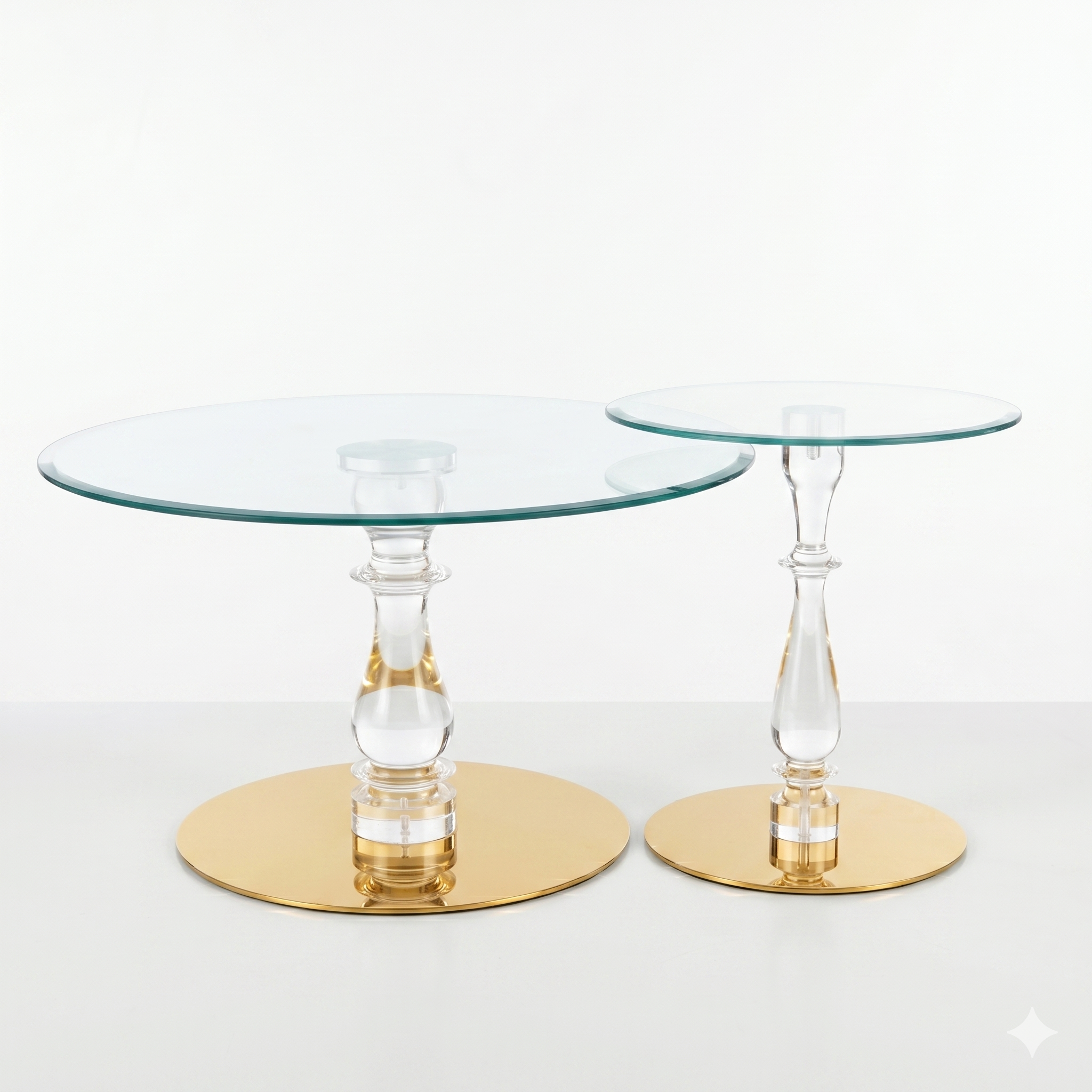 Aurelia Acrylic & Glass Nesting Tables Set