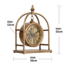 Basil Antique Gold Gear Table Clock 55cm