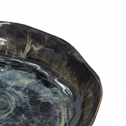 Belia Artisan Blue Stoneware Platter