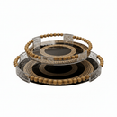 Black & Gold Greek Key Glass Tray Set